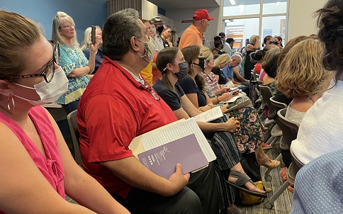 Large crowd, June 17, 2021 Learning Community Coordinating Council meeting